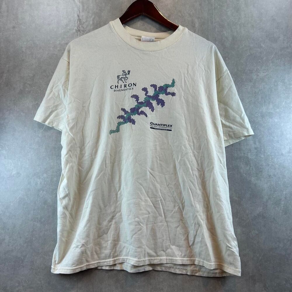 Hanes Men's Cream and Yellow T-shirt